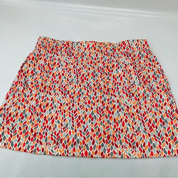 Maggie Lane Skort Skirt 14 Elastic Waist Pink Geometric Pockets Travel Active - Picture 1 of 11